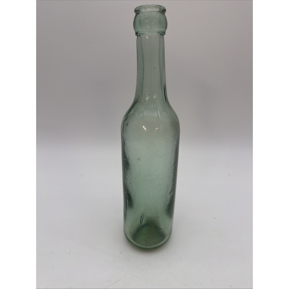 Vintage light green R4 old glass soda/medicine bottle 9.5" inch tall